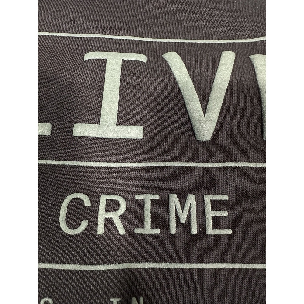 Crime Junkie Sweatshirt Adult Small Black Life Rule 10 Tour Podcast Crewneck - Picture 12 of 12